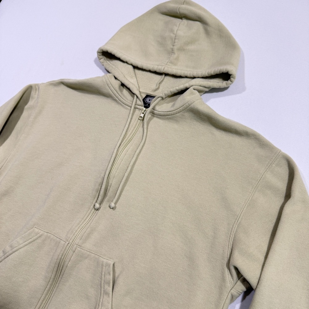 PacSun Zip Up Hoodie Men's S Sage Green Streetwear Minimalist Fleece Sweatshirt